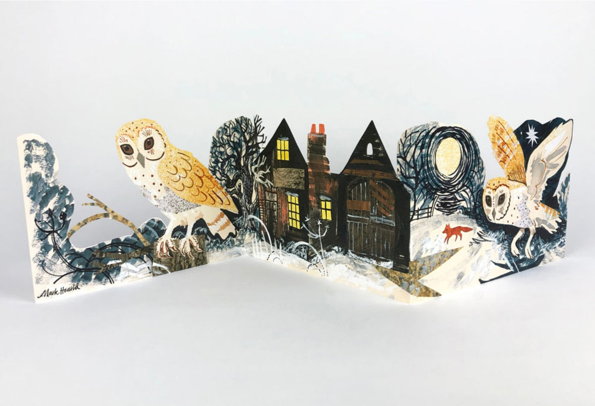 Pop-up-Grußkarte Eulen von Mark Hearld
