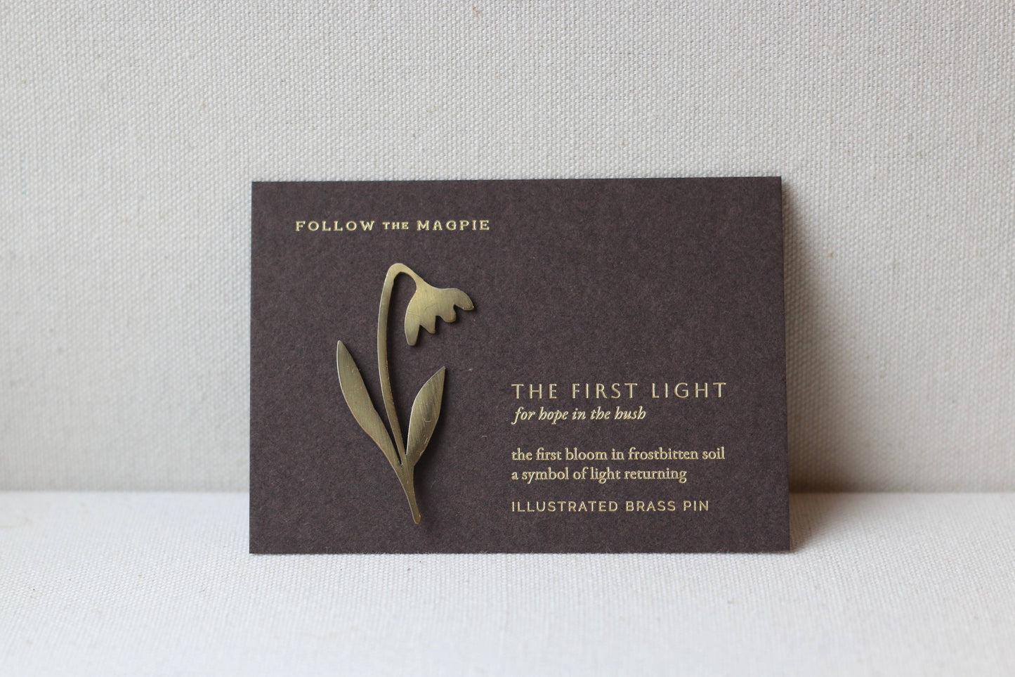 The First Light - Brass Brooch