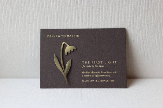 The First Light - Brass Brooch