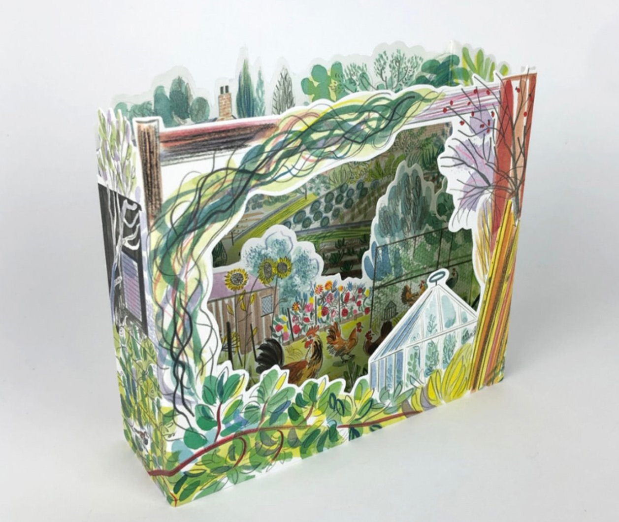 Allotments pop-up greetings card