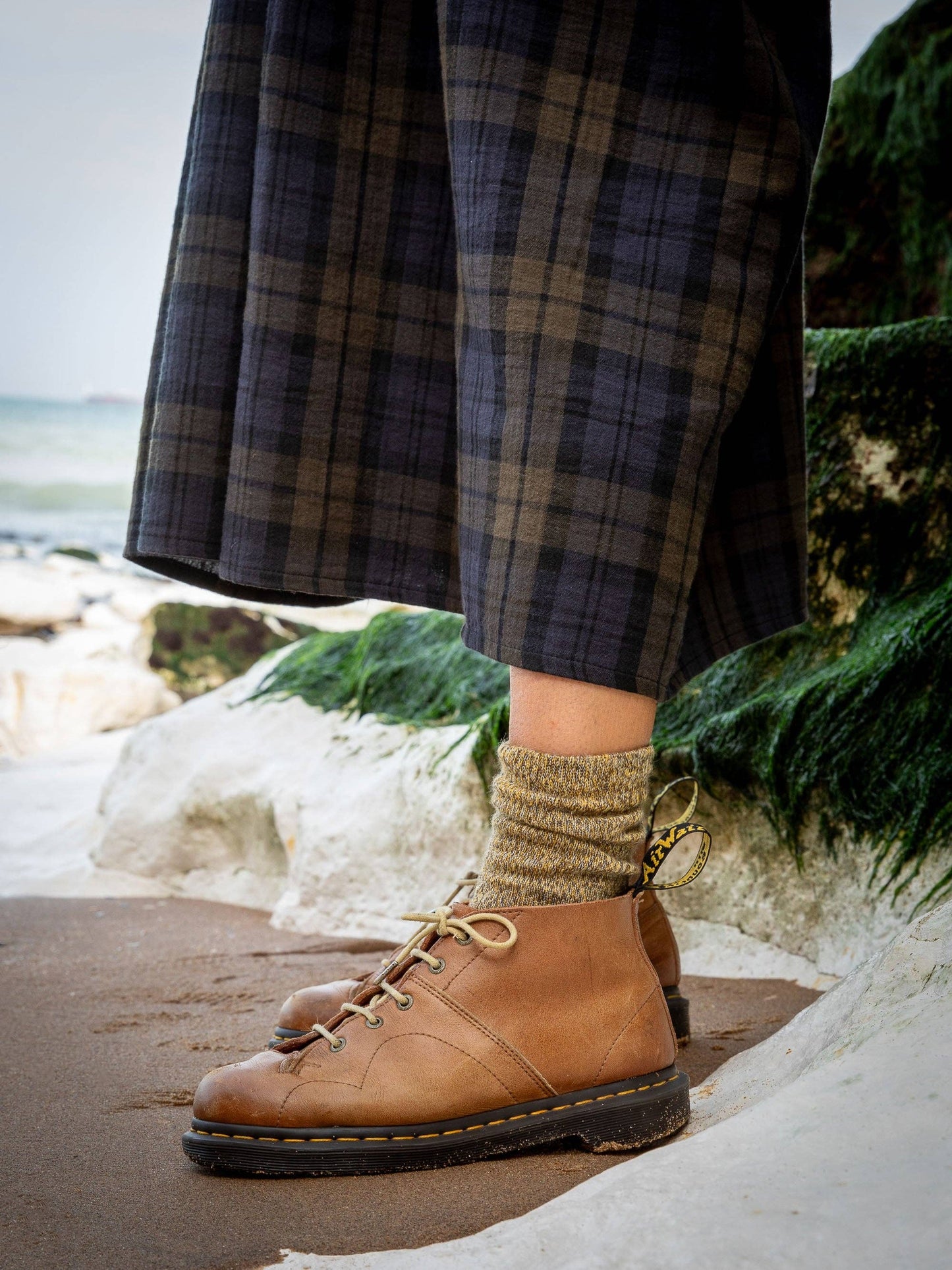 Merino Wool Socks by Rove (UK 8-11) | Dark Yellow Marl