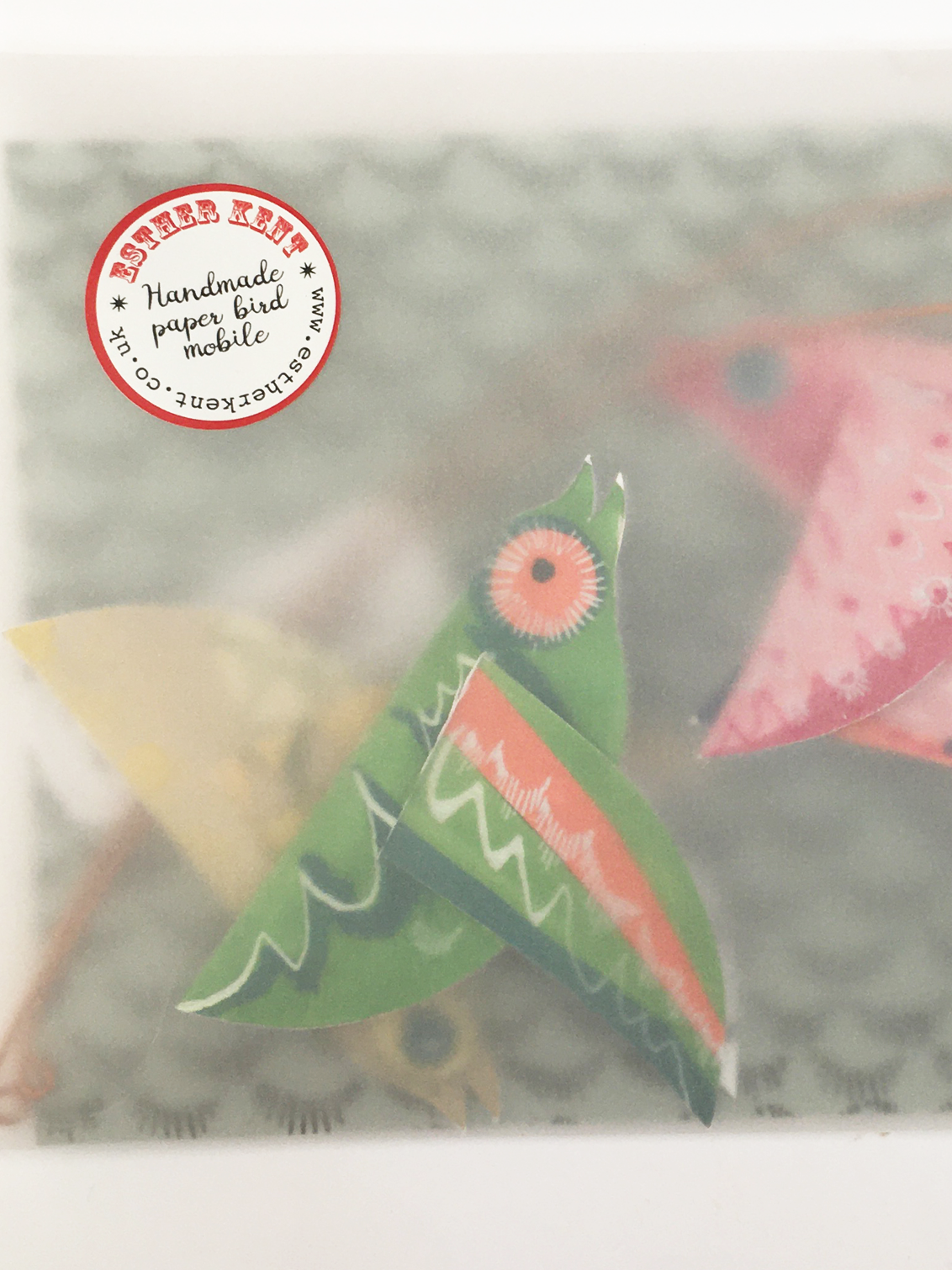 Handmade Colourful Paper Birds Mobile