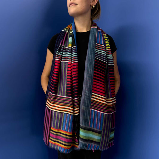Shuttle Lightweight Fine Wool Scarf by Margo Selby