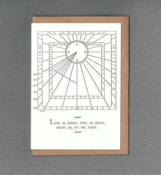 Sundial Letterpress Card by The Passenger Press