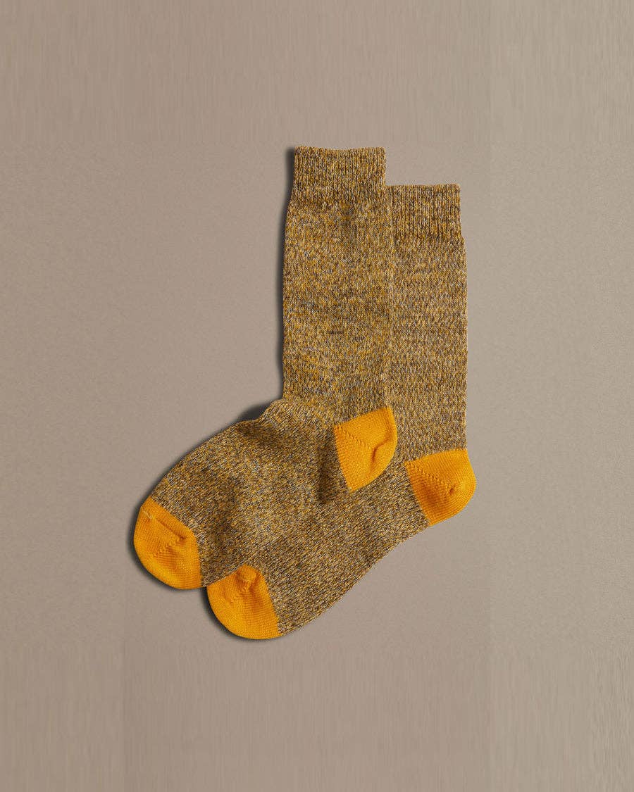 Merino Wool Socks by Rove (UK 4-7) | Dark Yellow Marl