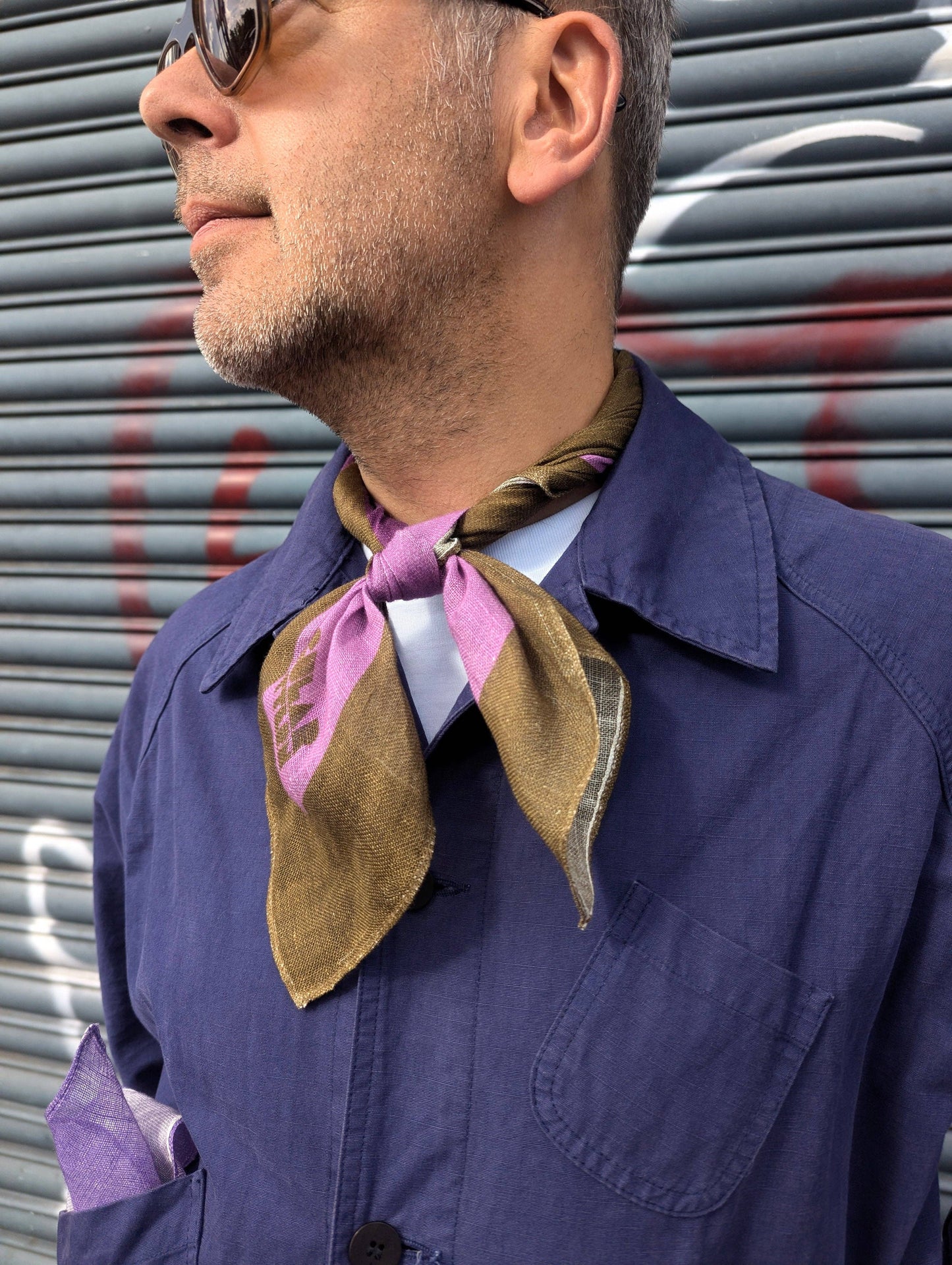 Linen Scarf by Irregular Sleep Pattern (Beetroot)