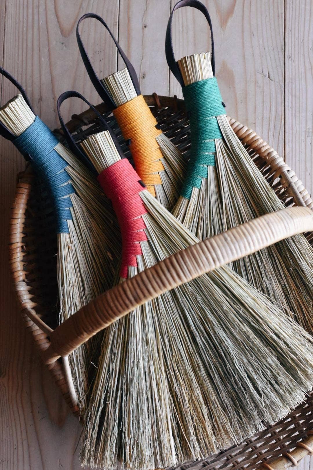 Broomcorn Sorghum Eco Brush Hand Broom Large: Blue