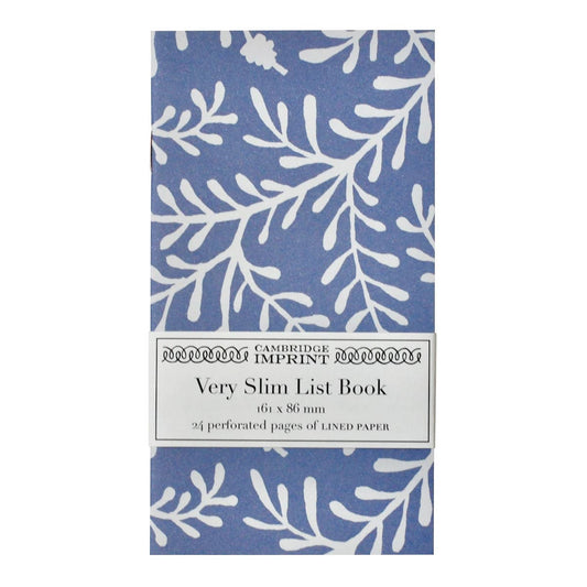 Very Slim List Book by Cambridge Imprint (Sprig Harebell)