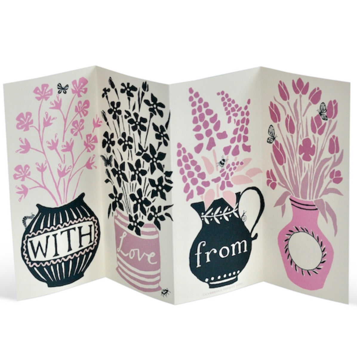 Concertina Flowers Card by Cambridge Imprint