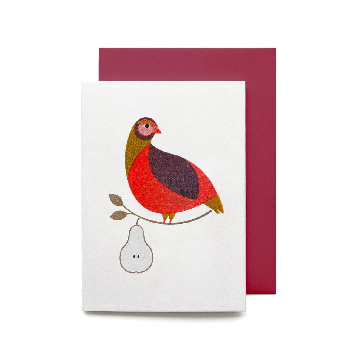 Partridge in a Pear Tree Card by Bobbie Print