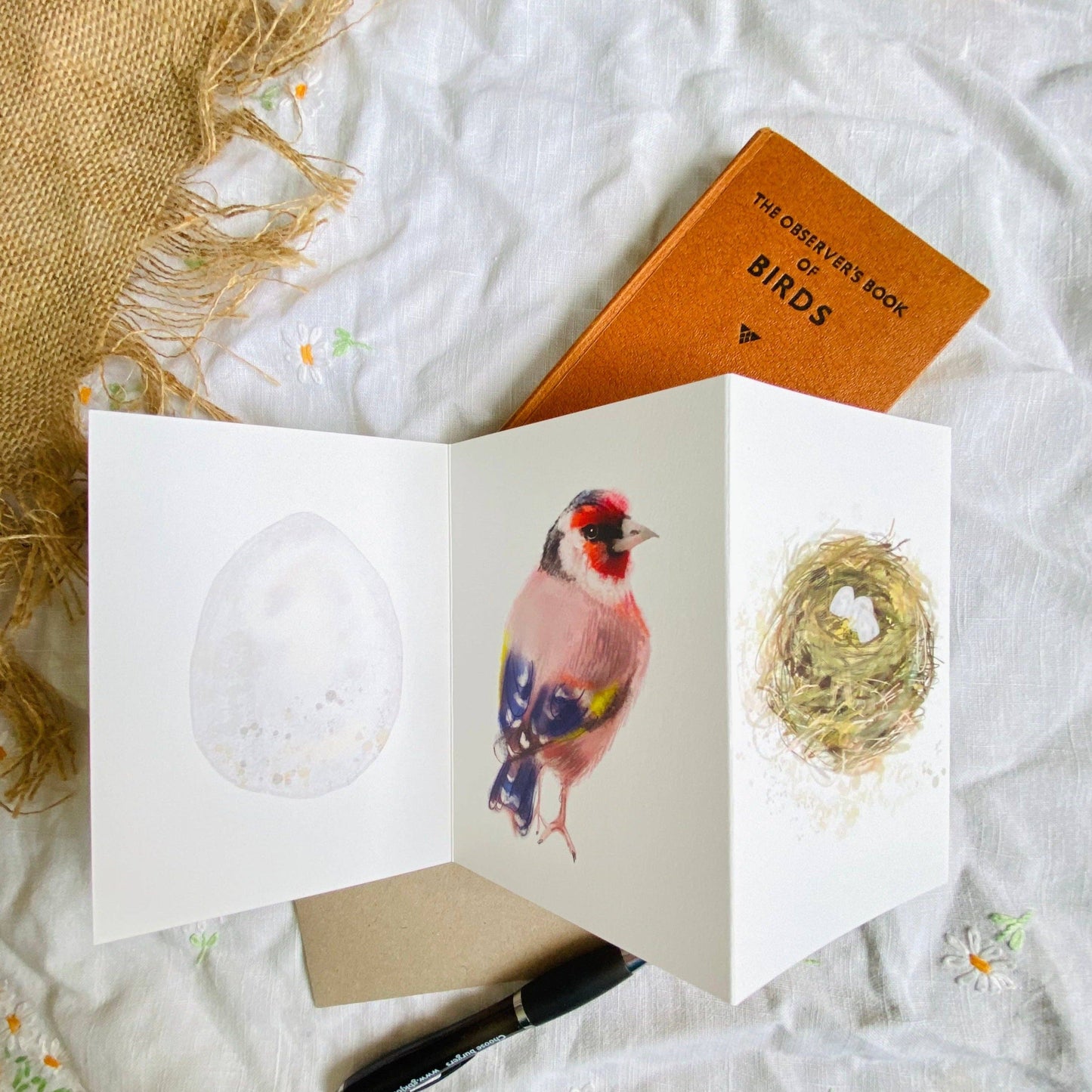 Goldfinch Concertina Card by Sara Sayer
