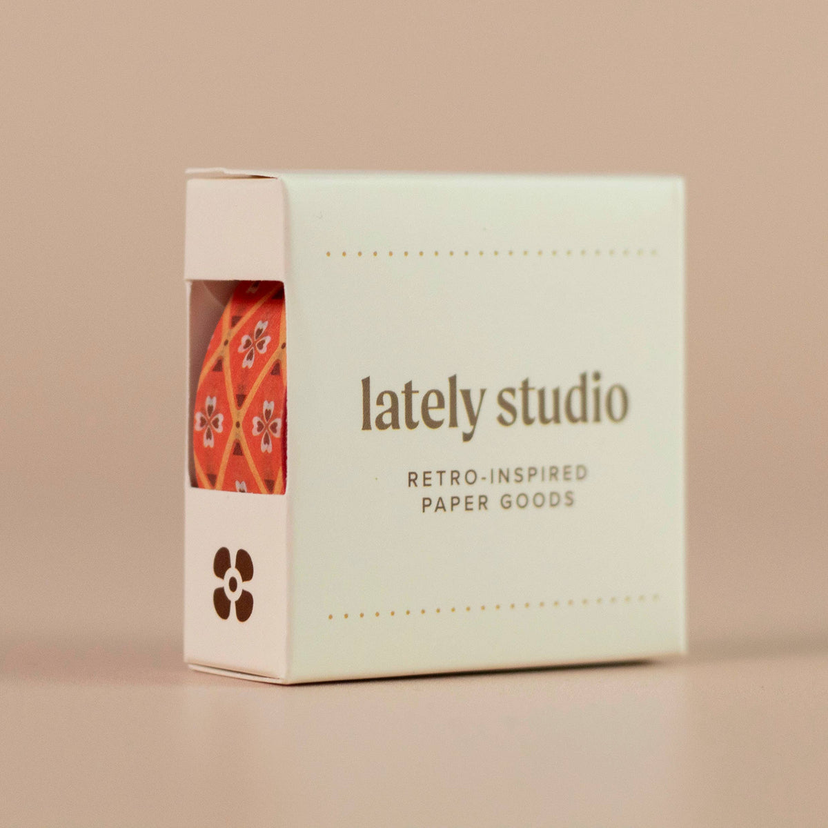 Red Diamond Repeat Pattern Washi Tape |  Retro Paper Tape