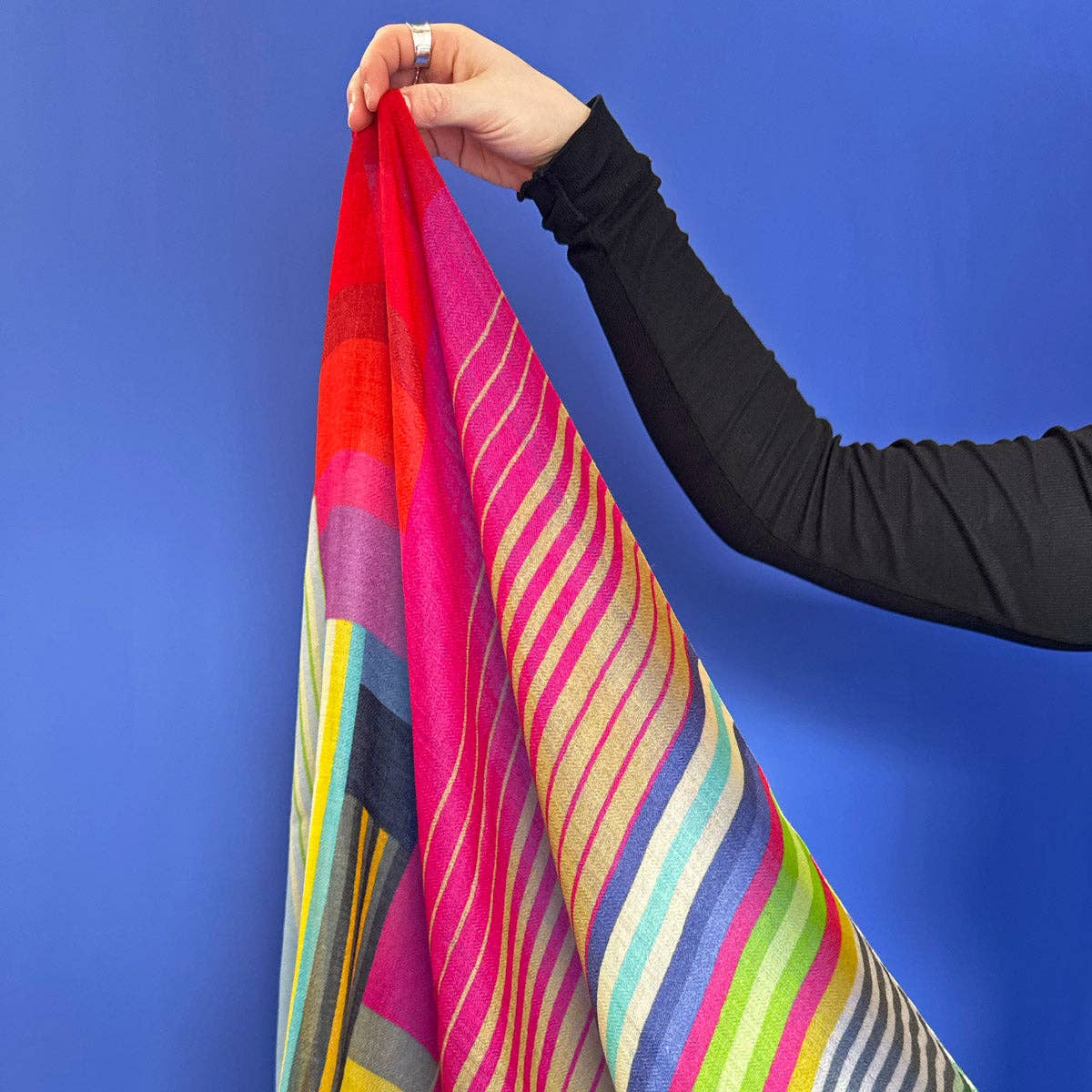 Moon Landing Lightweight Fine Wool Scarf by Margo Selby