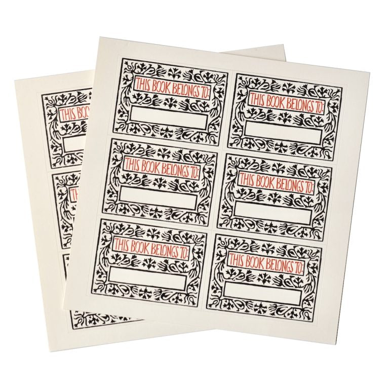 Zehnerpack kleine, leere Karten mit gemustertem Rand von Cambridge Imprint (Blau)