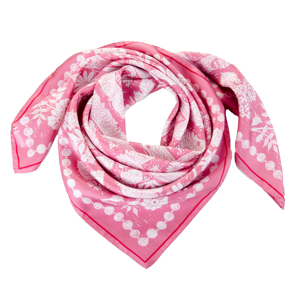 Pink Calendar silk scarf by Rory Hutton