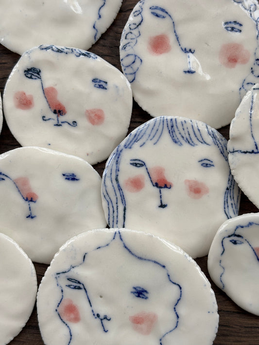 Hand-made Porcelain Brooches by Becca Brown