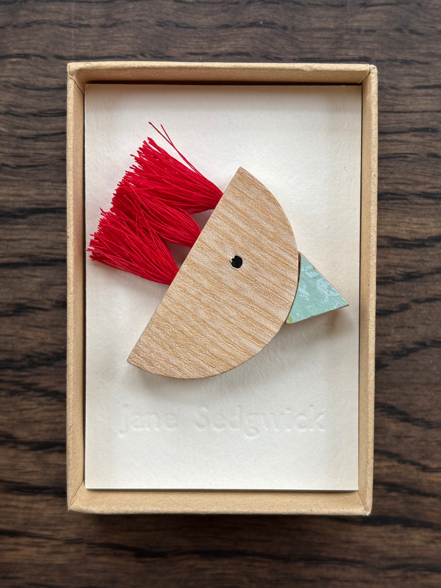 Crested Bird Pin Brooches by Jane Sedgwick