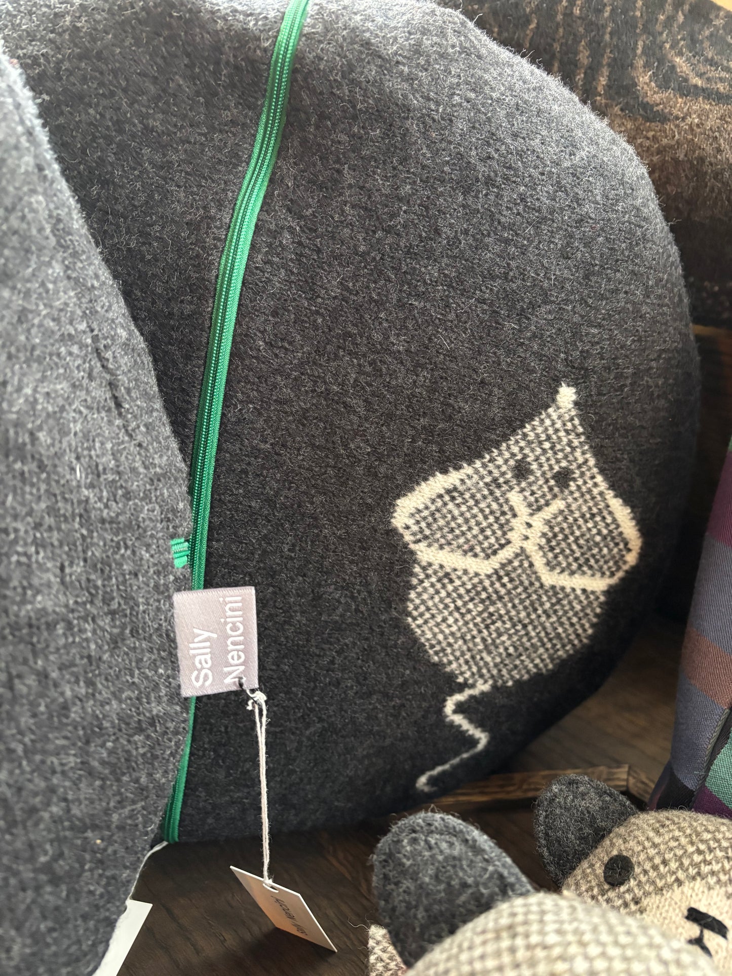 Cat and Mouse Cushion by Sally Nencini