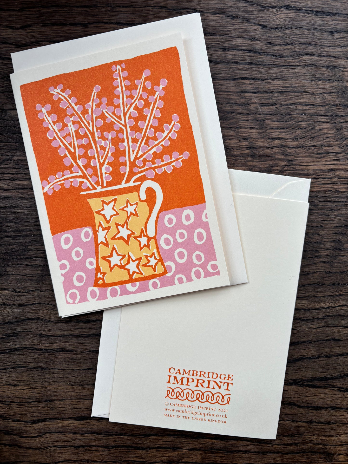 Jug and Blossom Card by Cambridge Imprint