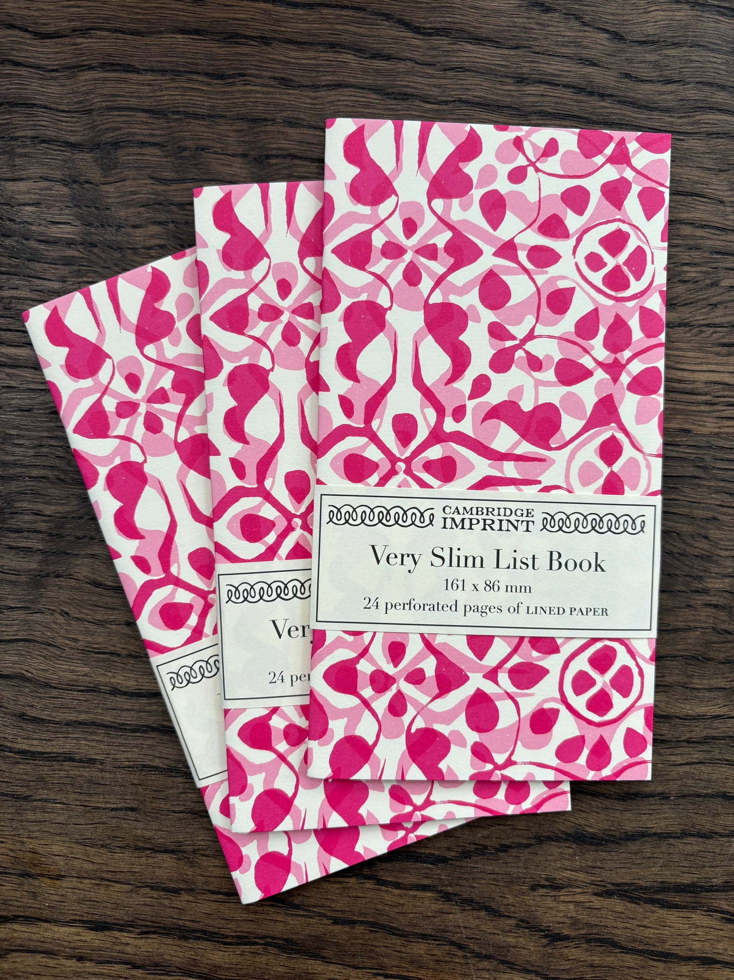Very Slim List Book by Cambridge Imprint (Dappled Pink)
