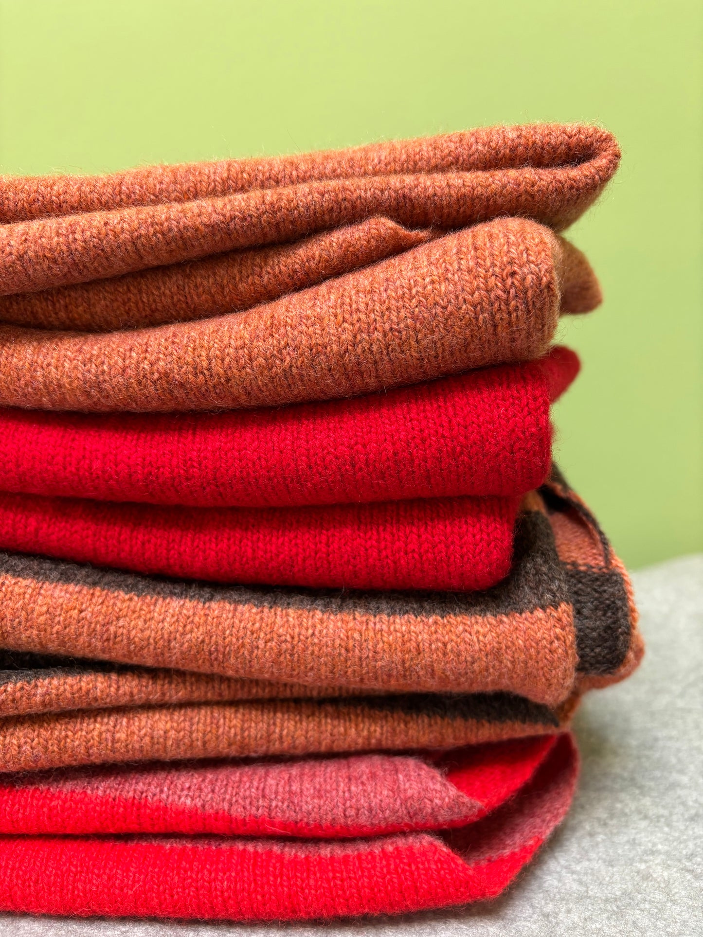 Lambswool Triangle Neck Scarf by Sally Nencini