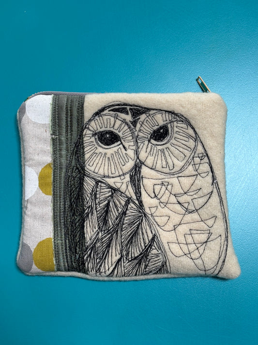 Various Free-Machine Embroidered Pouch by The Speculating Rook