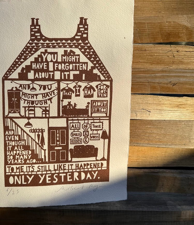Only Yesterday Edition Screenprint by Rob Ryan