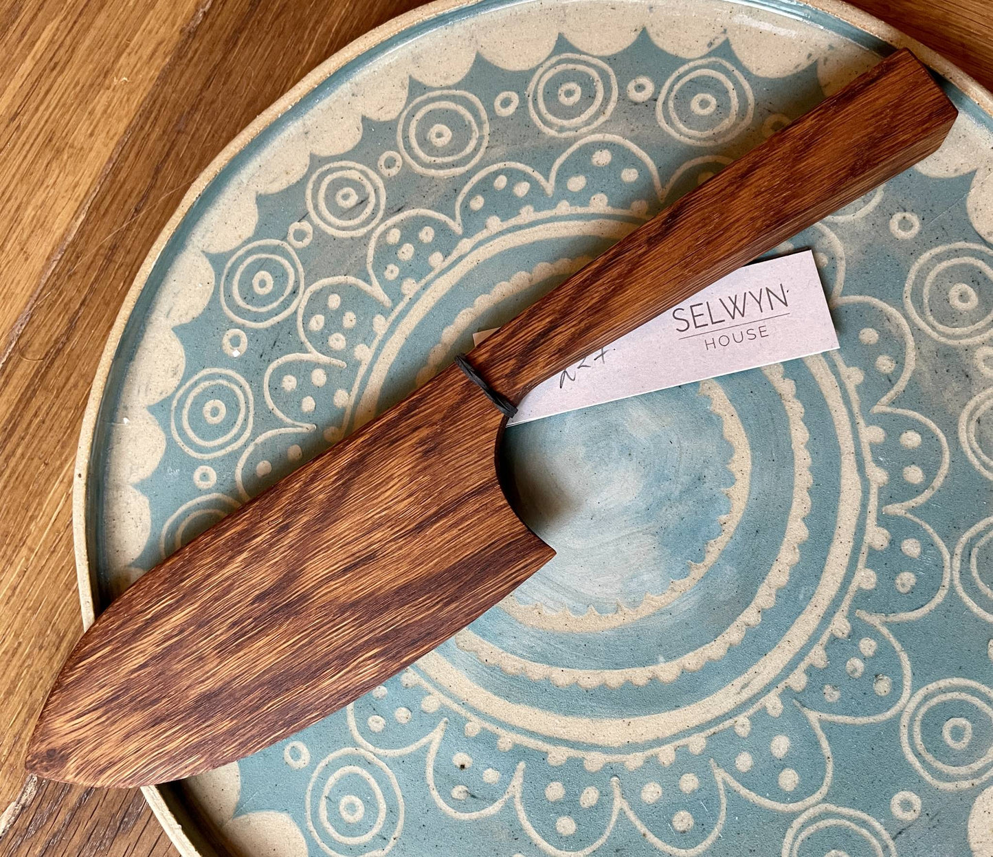 Cake knife in brown oak by Selwyn House