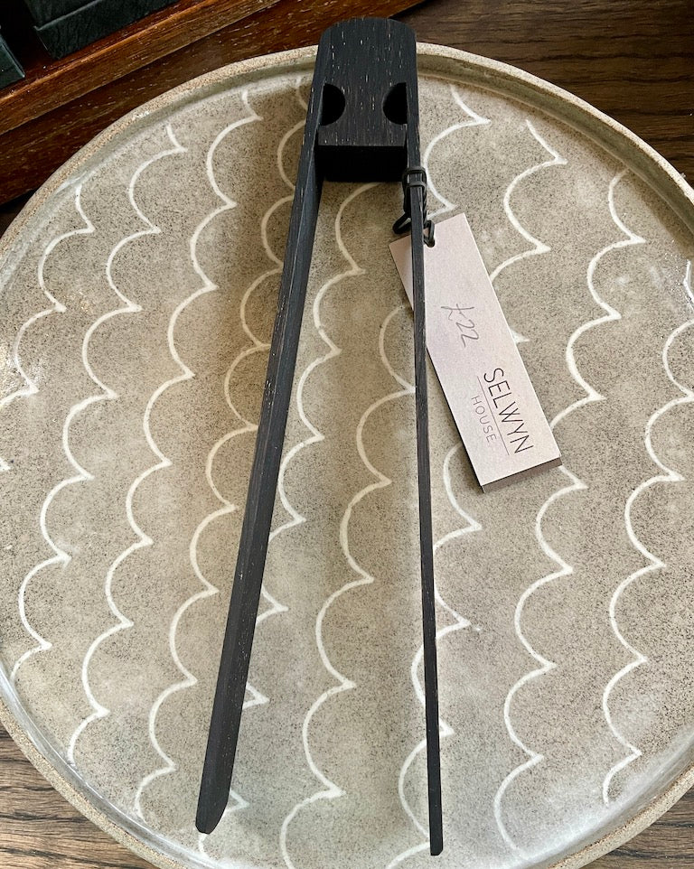 Tongs in Ebonised Oak by Selwyn House