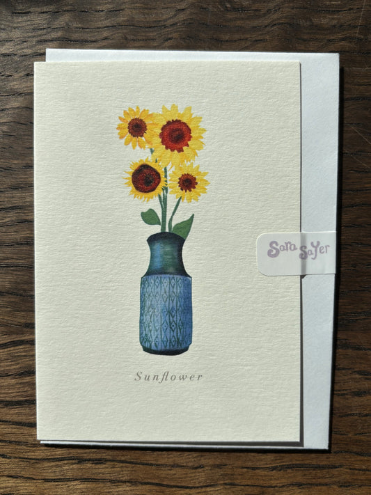 Sunflower Mini Card by Sara Sayer