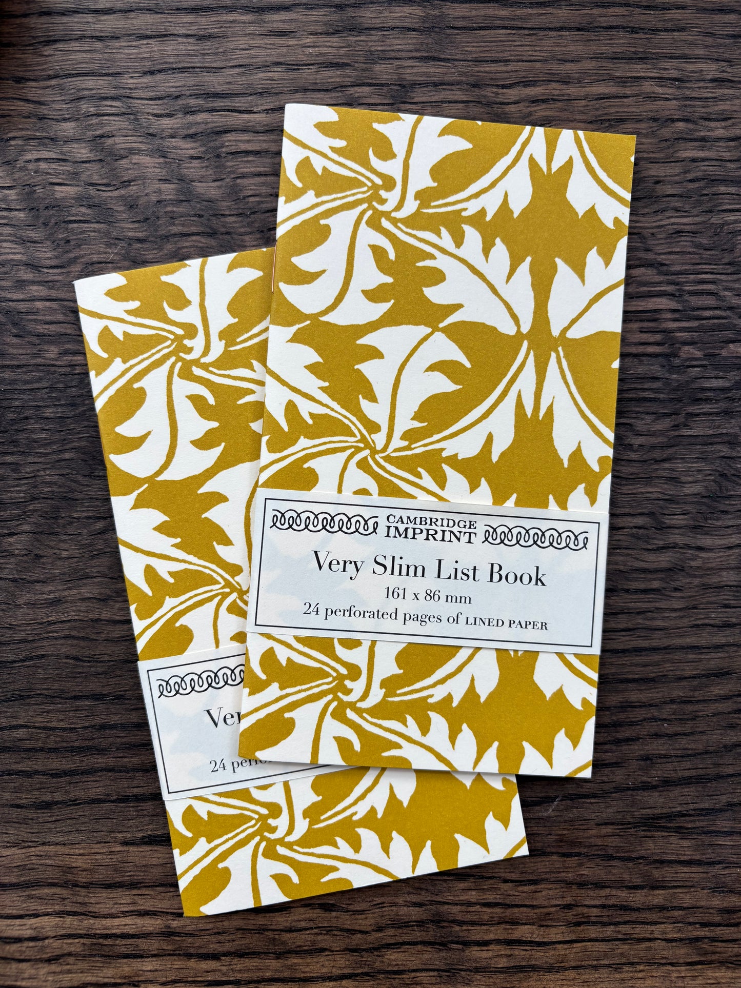 Very Slim List Book by Cambridge Imprint (Dandelion Turmeric)
