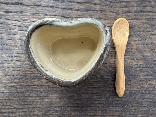 Heart Salt Pot and Wooden Spoon by Josie Walter