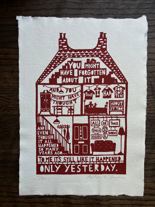 Only Yesterday Edition Screenprint by Rob Ryan