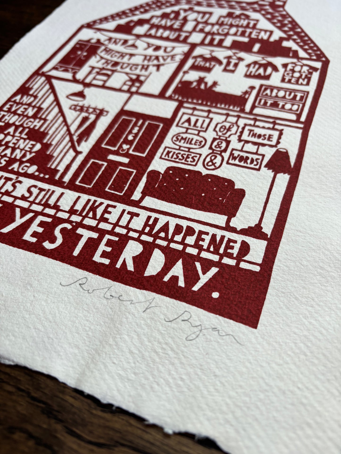 Only Yesterday Edition Screenprint by Rob Ryan