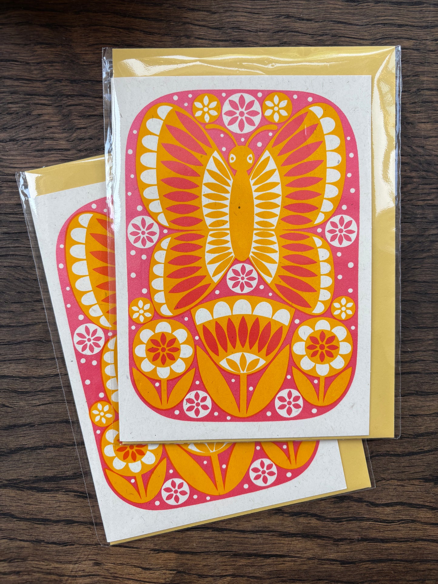 Orange Butterfly Card by Karoline Rerrie
