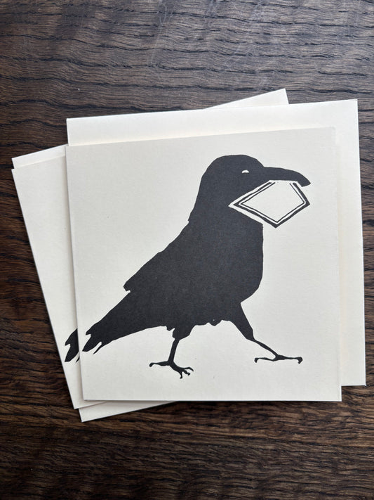 Concertina Crow Card by Cambridge Imprint