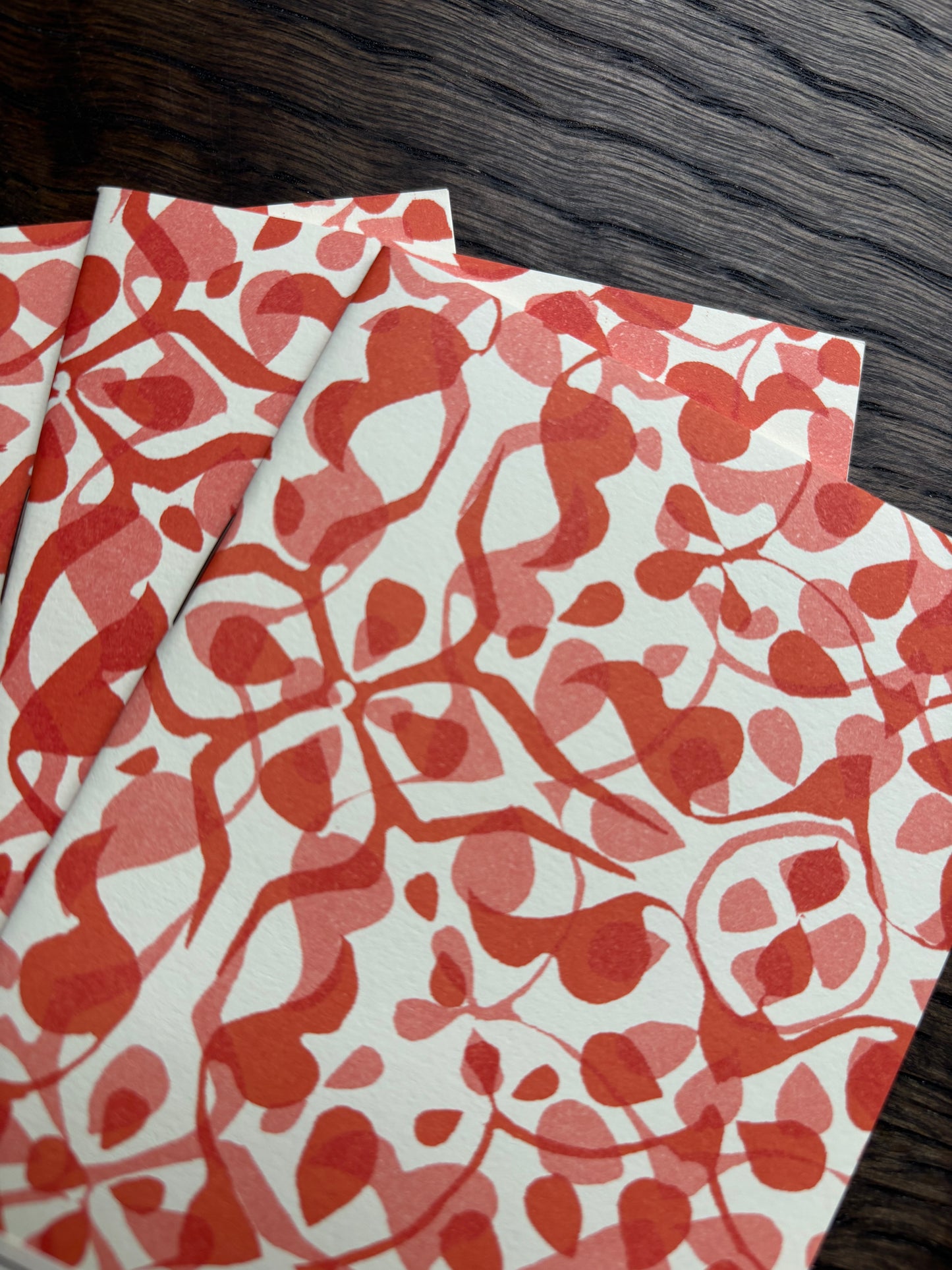Very Slim List Book by Cambridge Imprint (Dappled Red)
