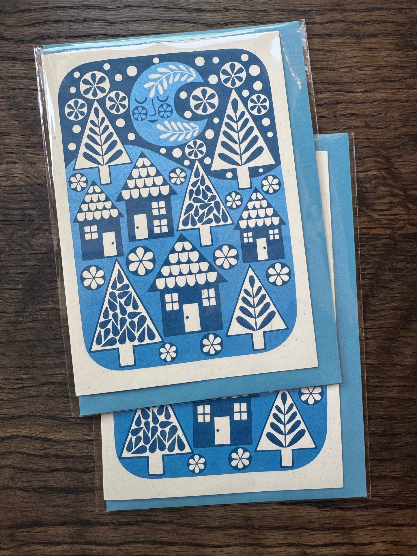 Winter Village Card by Karoline Rerrie