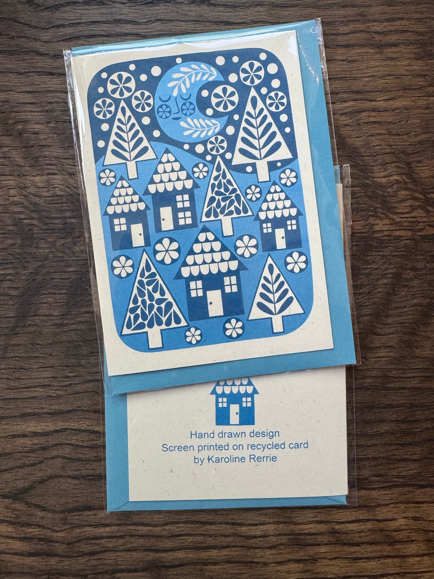 Winter Village Card by Karoline Rerrie