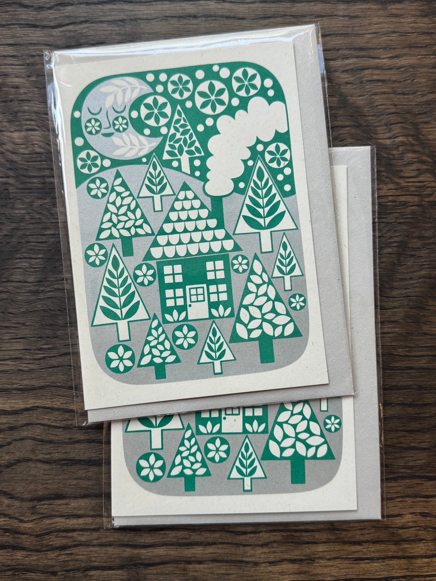 Winter Cottage Card by Karoline Rerrie