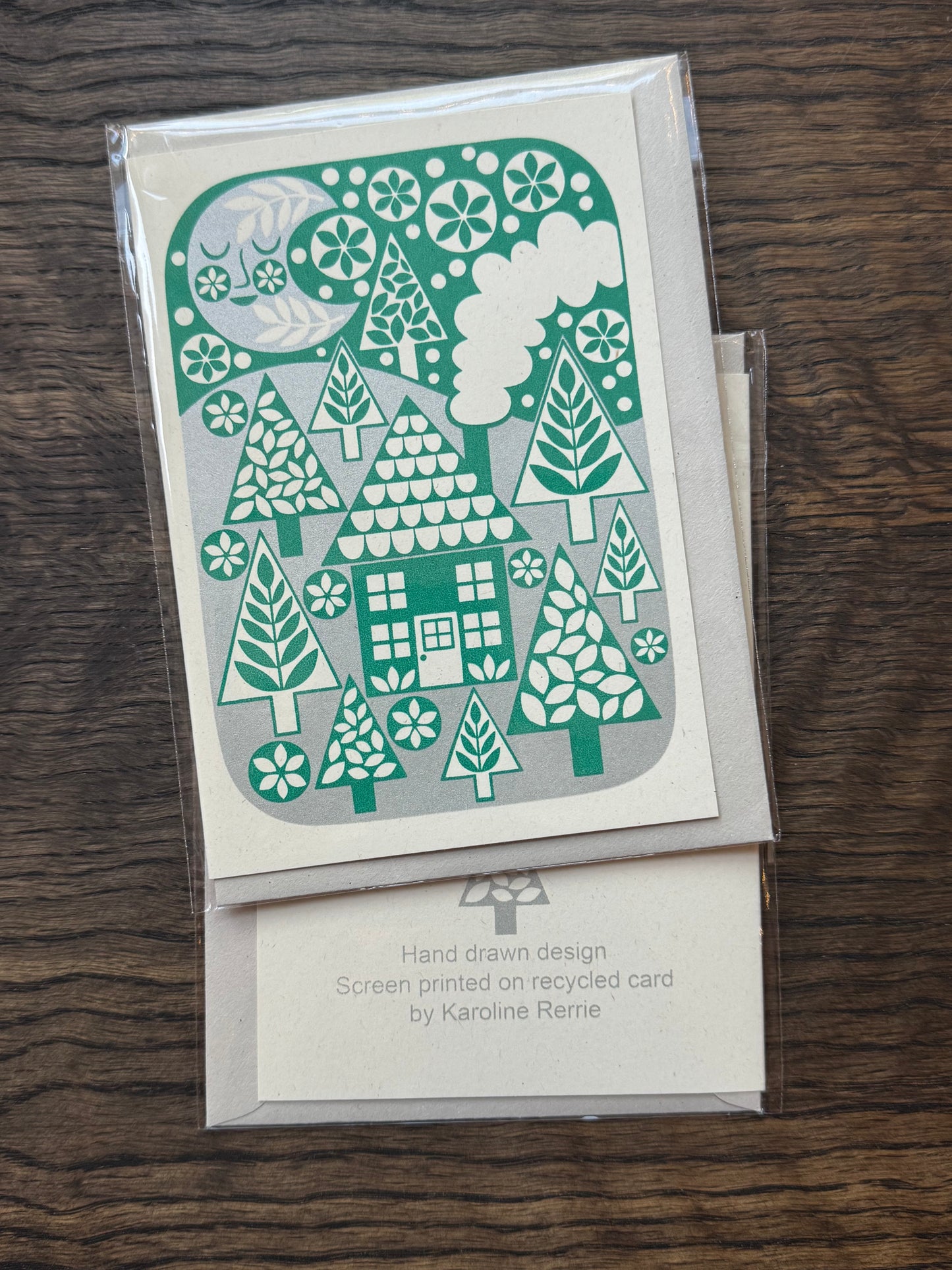 Winter Cottage Card by Karoline Rerrie