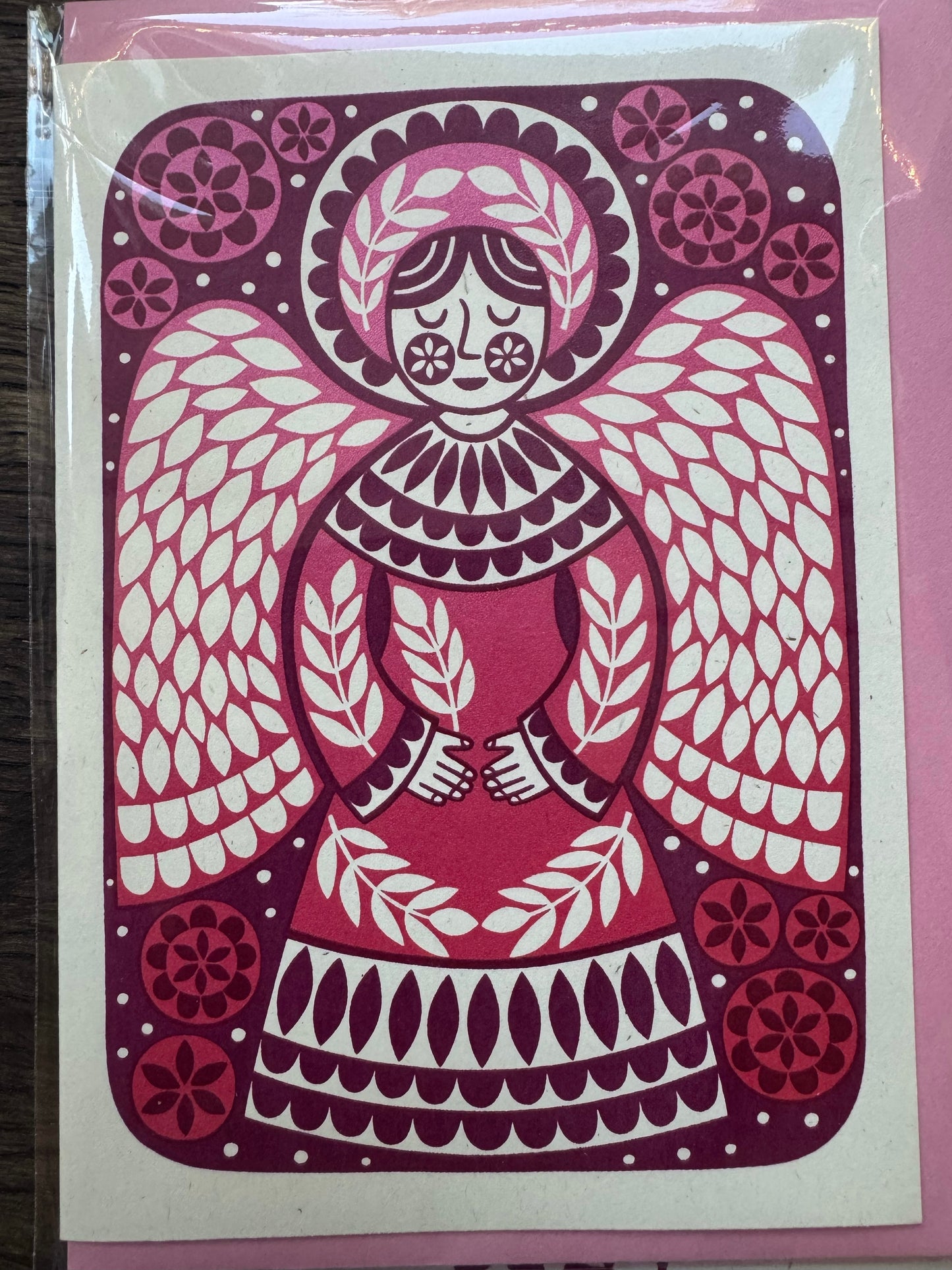 Pink Angel Card by Karoline Rerrie