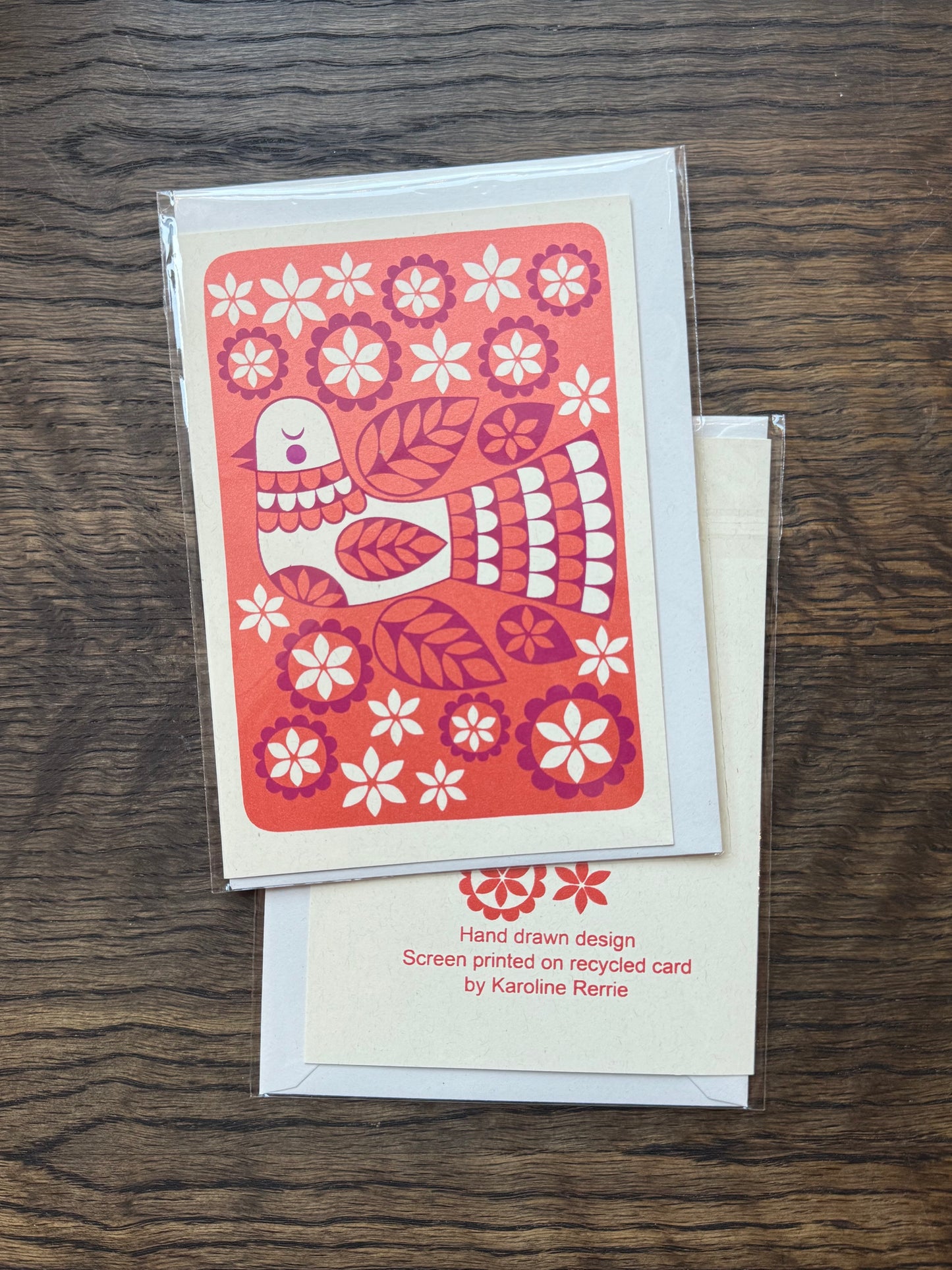 Pink Dove Card by Karoline Rerrie