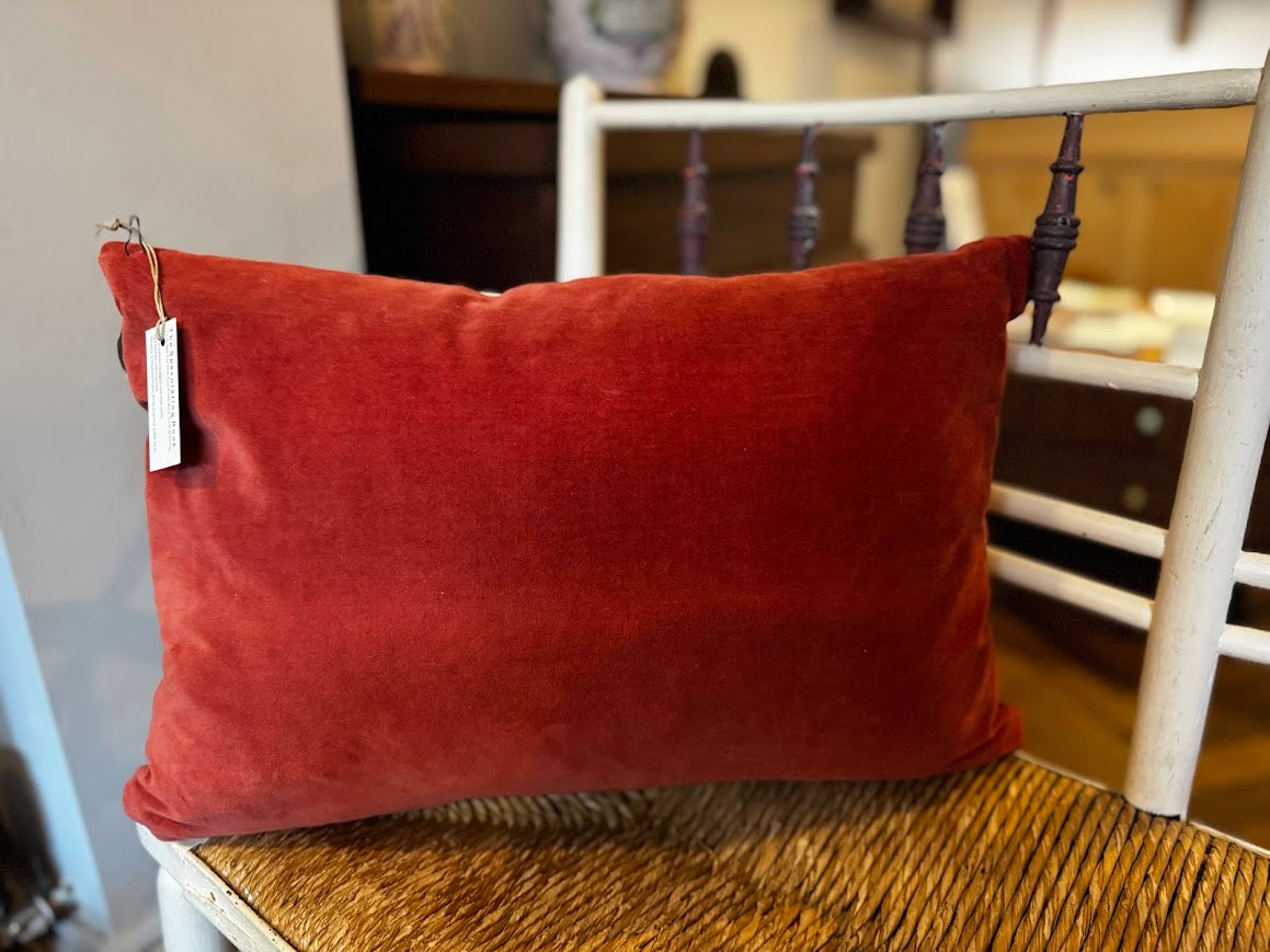 Curlew Free-Machine Embroidered Cushion by The Speculating Rook