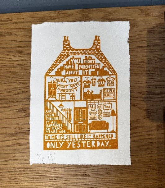 Pre-order Only Yesterday Edition Screenprint by Rob Ryan (Yellow)