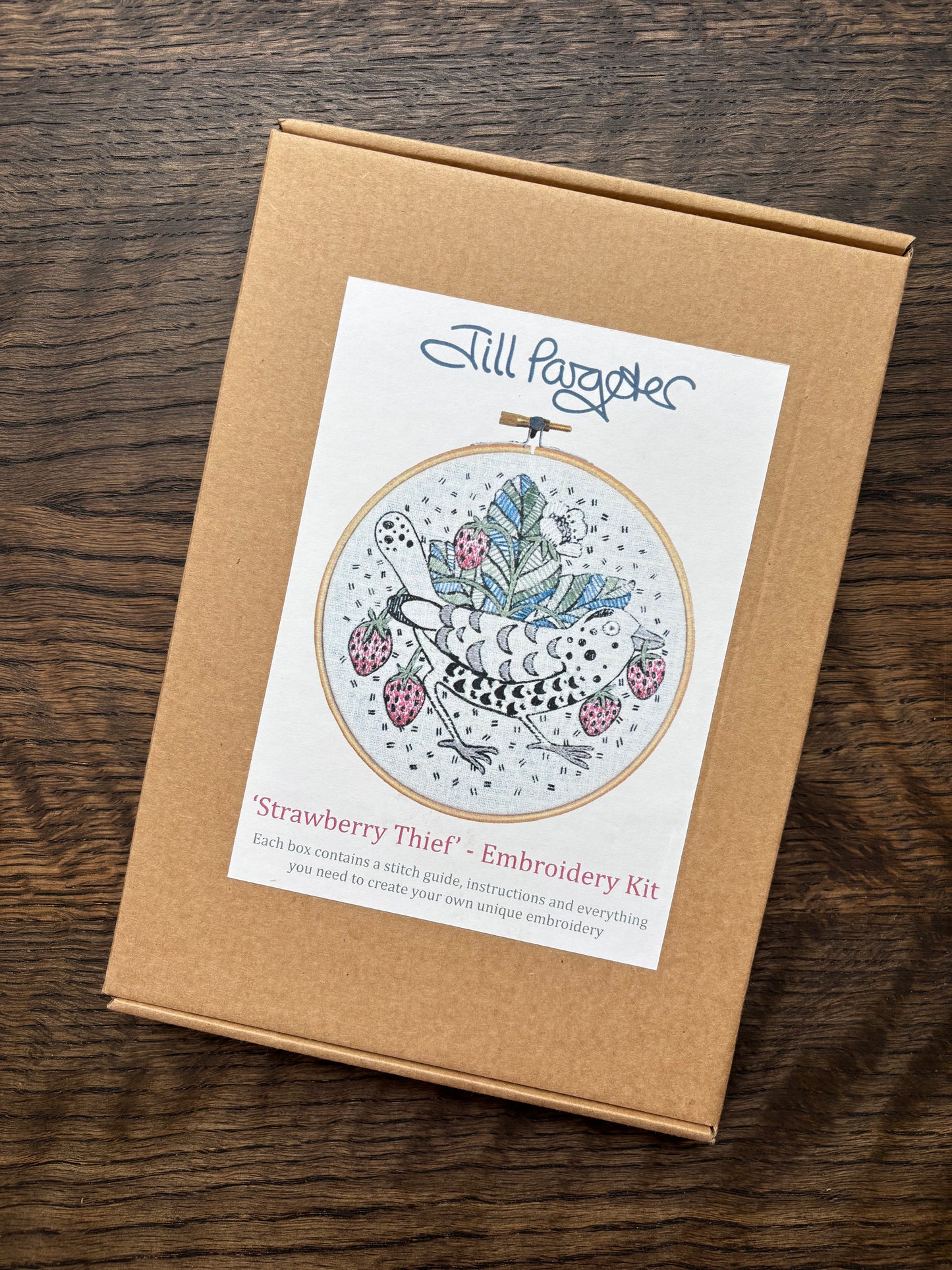 Jill Pargeter Strawberry Thief Embroidery Kit