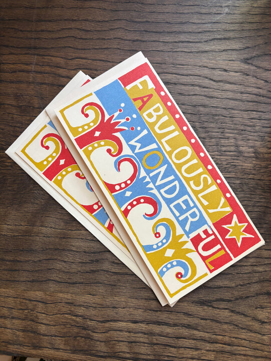 Fabulously Wonderful Long Card by Cambridge Imprint