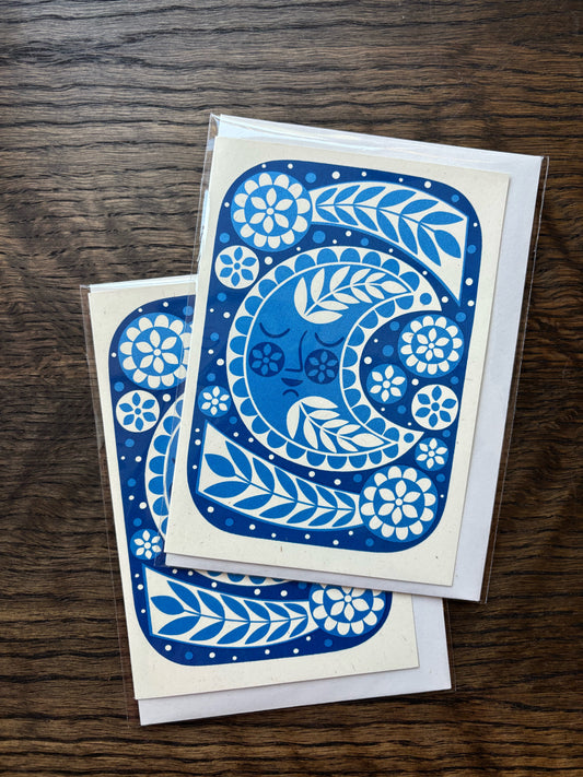 Winter Moon Card by Karoline Rerrie