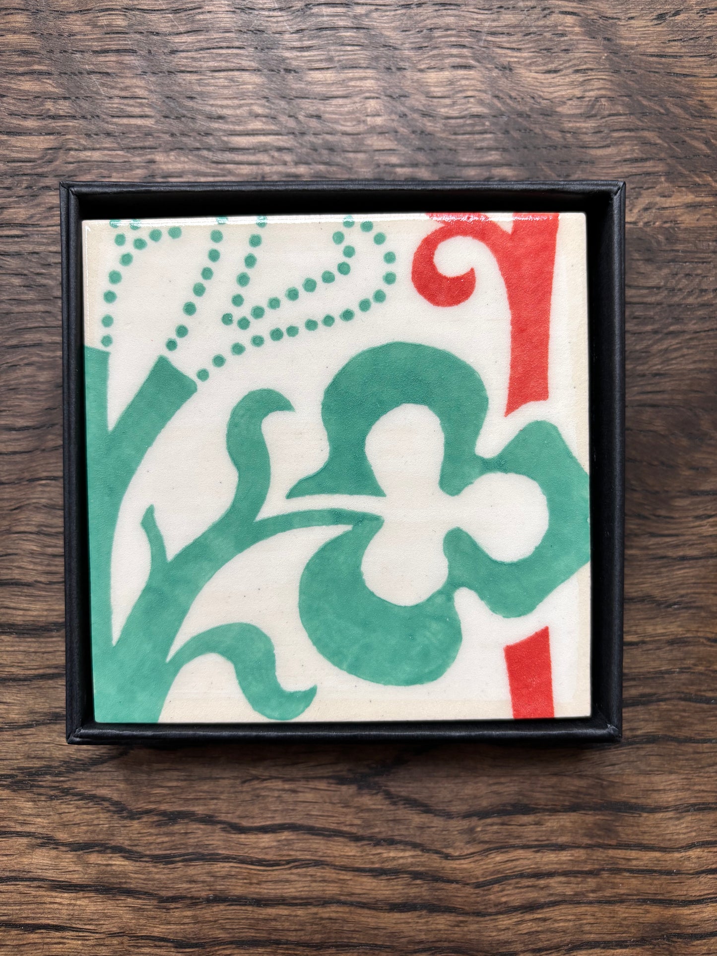 Blue Leaf Tile by David Stonehouse