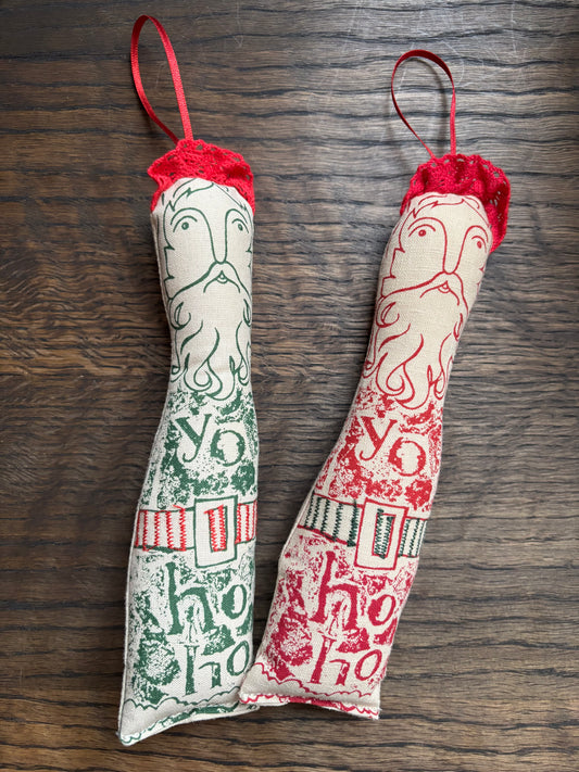 Jill Pargeter Linen Santa Hanging Decoration